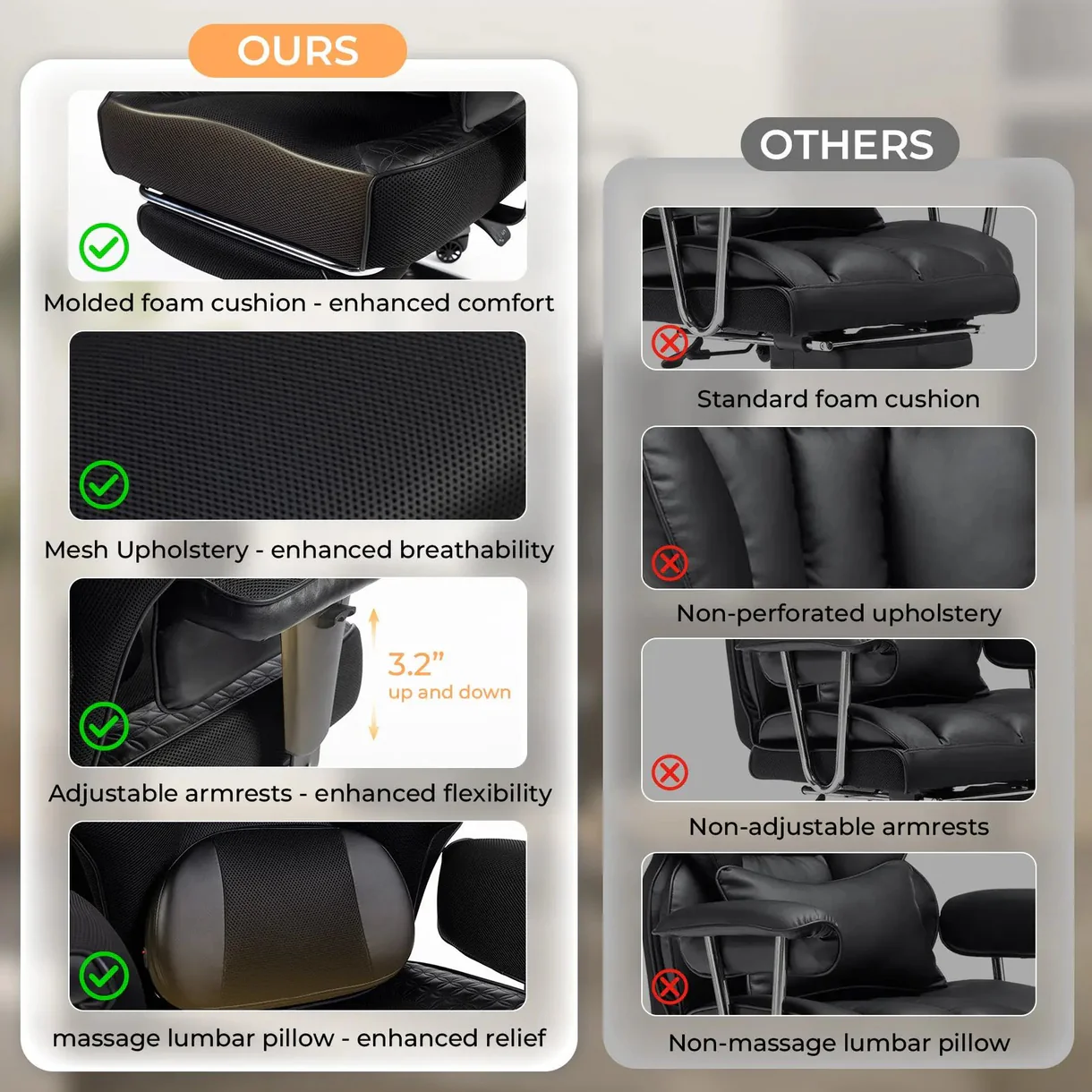 Dowinx Office Sofa Chair QL-66B3 Black 7