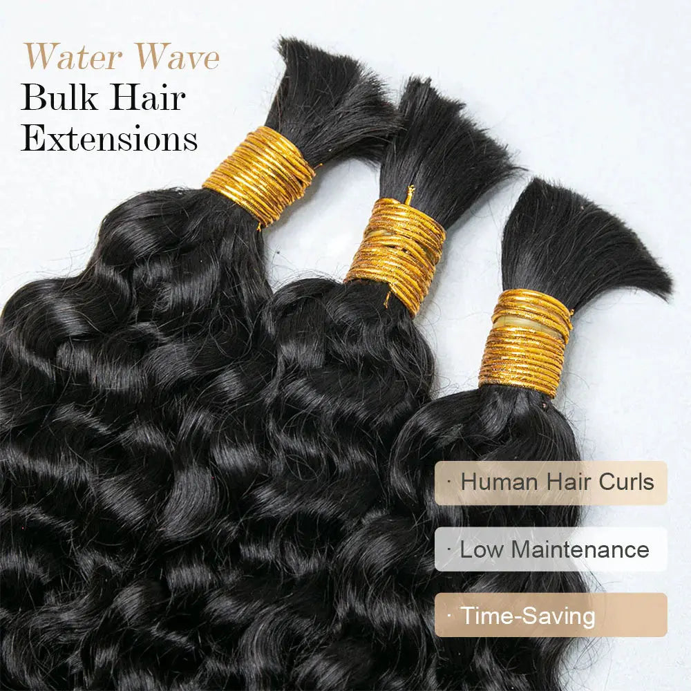 Eayon Hair Water Wave Bulk Human Hair For Braiding 7