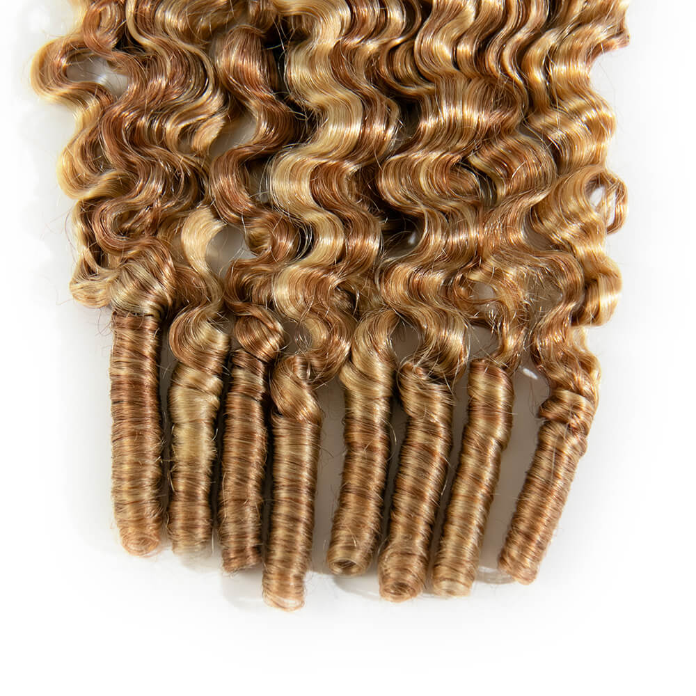 Eayon Hair T1B/27/30/613 Blonde Water Burmese Curly Crochet Human Hair