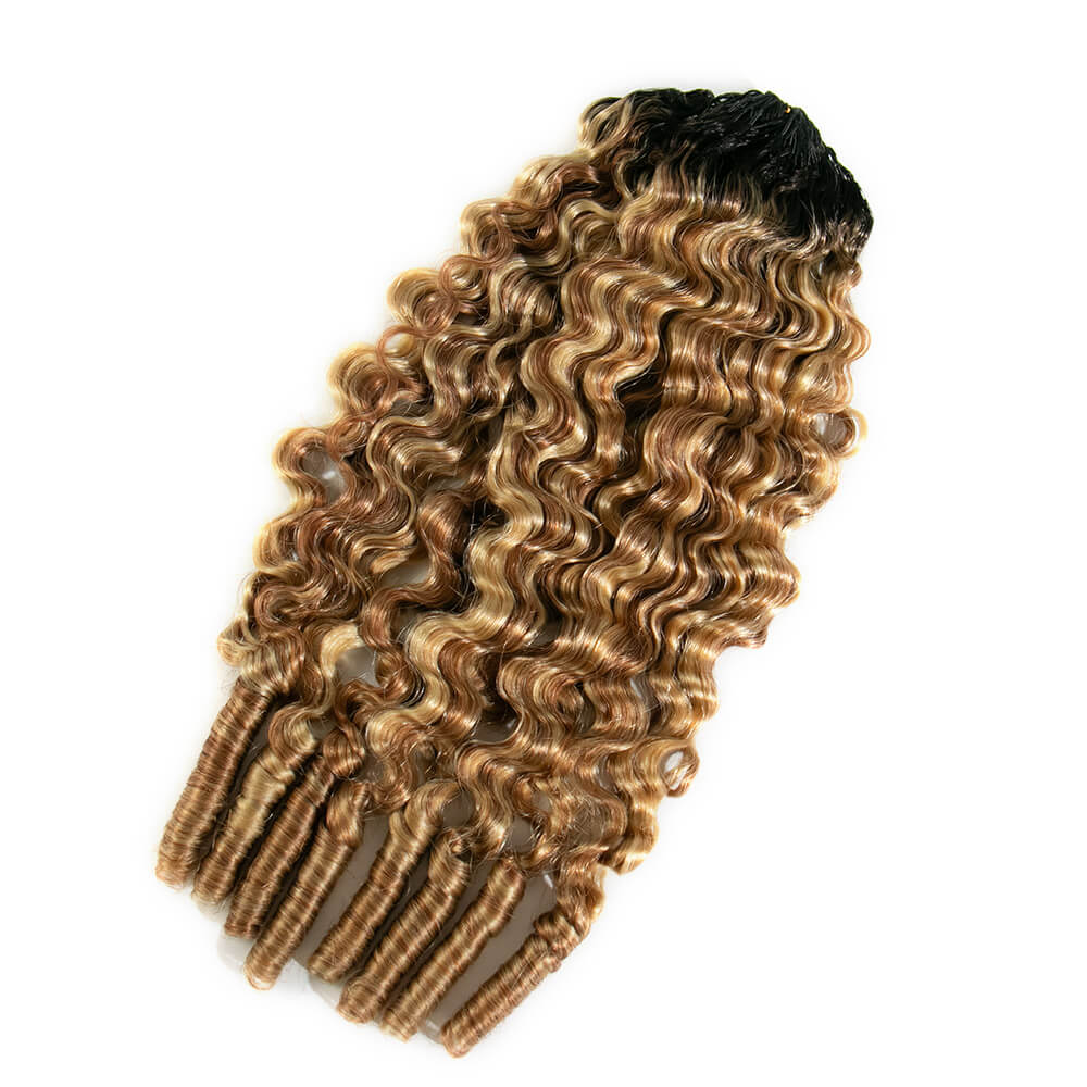 Eayon Hair T1B/27/30/613 Blonde Water Burmese Curly Crochet Human Hair 5