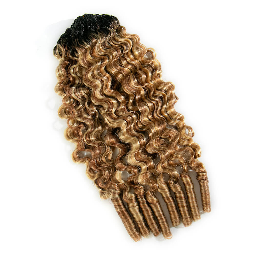 Eayon Hair T1B/27/30/613 Blonde Water Burmese Curly Crochet Human Hair 7
