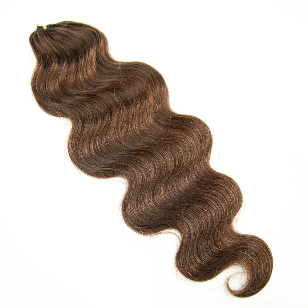 Eayon Hair 4 Dark Brown Body Wave Crochet Human Hair Extensions 3