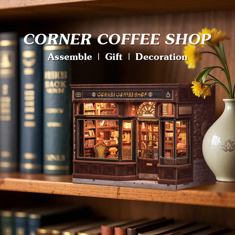 CUTEBEE DIY Dollhouse Kit | CORNER COFFEE SHOP 3