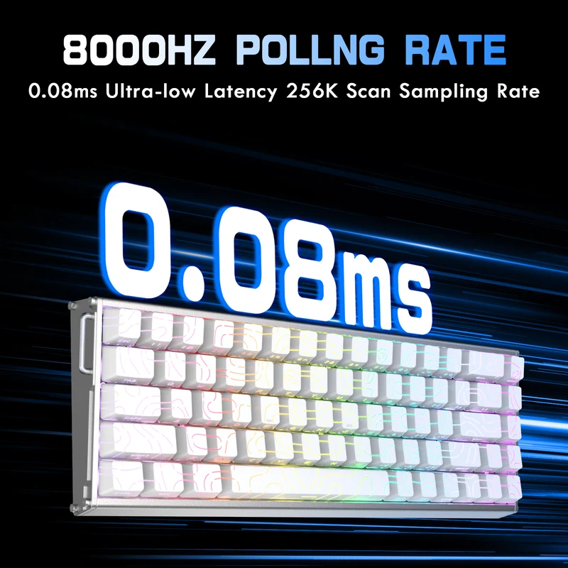 ATTACK SHARK X68 MAX HE Rapid Trigger CNC Aluminum Keyboard Magnetic Switch with C01Ultra RGB Coiled Cable 2