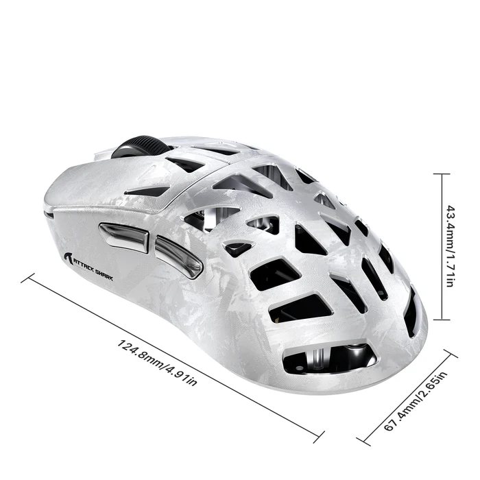ATTACK SHARK RS6 ULTRA Carbon Fiber Wireless PAW3955MAX Gaming Mouse 3